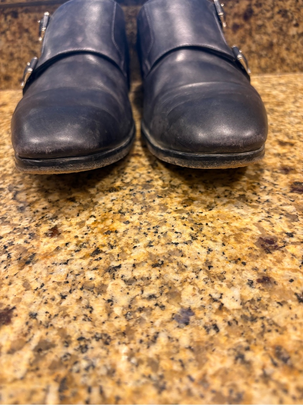 Magnanni Lucio Double Monk Strap Dress Shoes Gray Calf Leather Men’s 10.5 - Picture 2 of 8
